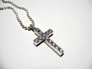 . хвост гравировка [ платина полный diamond Cross ] ручная работа 53b