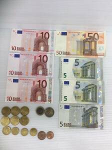  used .EURO note money . summarize image 1. total..① jpy start free shipping 