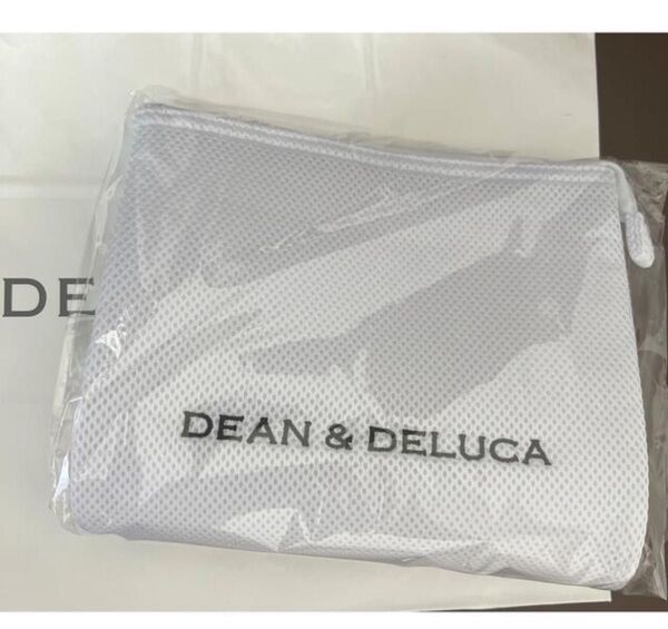 新品DEAN&DELUCAクッションバッグインバッグ　ホワイト Lサイズ