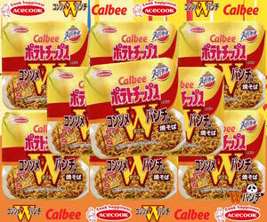 エースコック　カルビー　コンソメWパンチ味 焼そば 大盛り 136g×12点　エースコック発売35周年 カルビー発売20周年 コラボ