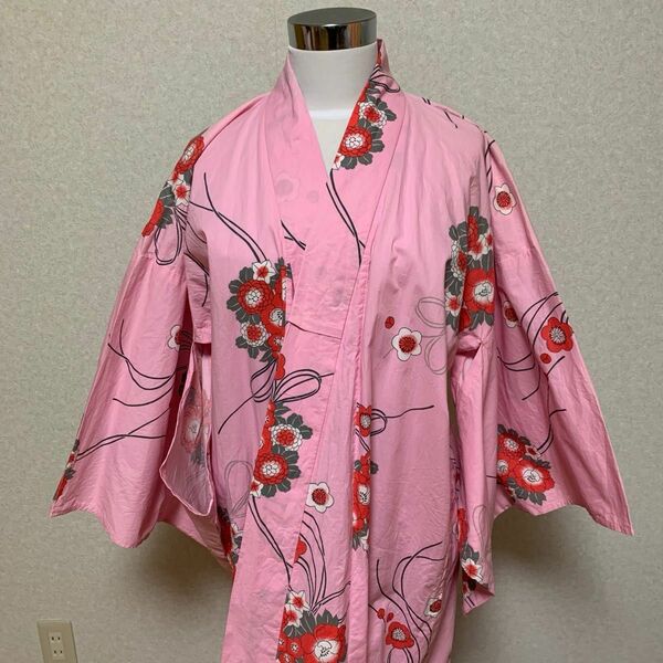 浴衣　レディース　女性用　花柄　ピンク