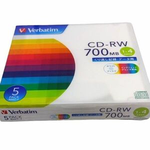 バーベイタム データ用CD-RW 700MB 1~4倍速 5枚 ＣＤ－ＲＷ ＣＤ－ＲＷ 記録メディア テープ