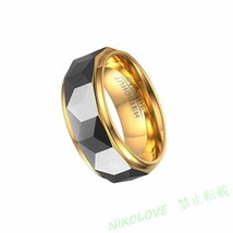 新品 指輪 超硬い 耐久性に優れた 高級多面指輪 ゴールド リング シルバー 人気 ブランド メンズ タングステンアクセサリー LA203_画像3