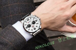 新品 最新の男性腕時計 CURREN トップブランド 高級 クォーツメンズ 腕時計 革ミリタリー 日付 男性 3 LA707