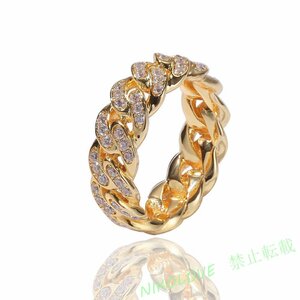 Новое высококачественное роскошное мужское женское кольцо Золото Золото Циркон Алмаз Алмаз 18 кг.