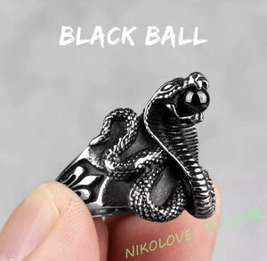 新品 サイズ選択リング 指輪 アクセサリー コブラ 蛇 ヘビ スネーク ステンレス クール コブラの指輪 LA456