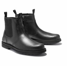 サイドゴアブーツ メンズブーツ ショートブーツ 秋冬靴 レザーブーツ 短靴 黒色 25.5cm LC887_画像1