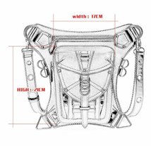 作業ポーチ多機能レッグポーチ登山用ポーチ耐摩耗性自転車バッグホルスターバッグ腿用スポーツアウトドア防水ウェストポーチ LD058_画像9