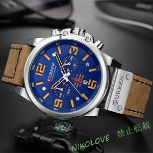 Новые мужские часы Curren Top Brand Brand Luxury Quartz Mens Watch Кожаная военная свидания мужчины 1 LA606