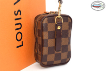 【超美品】 ルイヴィトン LouisVuitton ダミエ エデュイ・オカピＰＭ メンズ レディース ポーチ バッグ ブラウン N61738 DAMIER BAG １円 _画像2