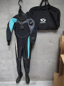 World Dive ワールドダイブ ドライスーツ 着丈145cm ブーツ24.5cm 収納バッグ付き ダイビング 管理6k0417H-F06
