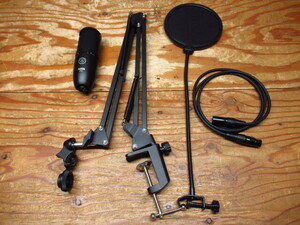 マイクセット AKG P120 コンデンサーマイク アームスタンド ポップガード XLRケーブル付き 音響 器材 管理6NT0421A-E01