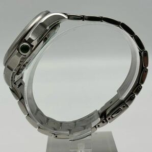 【稼働品】SEIKO セイコー ブライツ バカルディ コラボ 腕時計 自動巻き 6R21-00J0 デイデイト SS シルバー メンズ 裏スケルトン 緑 の画像3