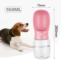 【ピンク】給水ボトル　犬　ペット　携帯用給水器　ウォーターボトル　ラスト1点　送料無料　新品未使用_画像9