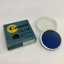 Canon CONVERSION B 40mm キヤノン 40mm径 ねじ込み式 薄型銀枠 コンバージョンB ブルー系 色温度変換 外箱・ケース付 現状品 ／ 04-00746_画像1