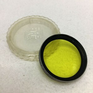 AIRES FILTER φ40.5 P=0.5 アイレス 40.5mm径 ねじ込み式 銀枠 イエローフィルター 白黒写真用 コントラスト ケース付 現状品 ／ 04-00835