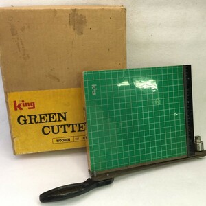 King GREEN CUTTER キング グリーンカッター 浅沼商会 2L(カビネ)サイズ 裁断機 ペーパーカッター 外箱付 現状品 ／ 01-00171