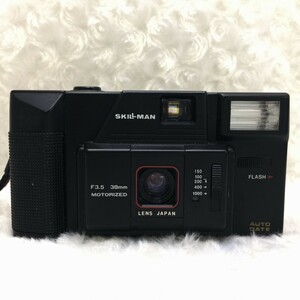 SKILLMAN C-850 スキルマン 35mmコンパクトカメラ 色：ブラック 台湾製 単焦点レンズ フィルムカメラ ストラップ付 ジャンク品 ／ 05-01059