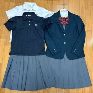 3 4 コスプレ衣装 夏 冬 制服 上下セット ブレザー リボン付きブラウス ベスト スカート ポロシャツ 東邦の画像1