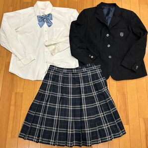 4 5 コスプレ衣装 夏 冬 制服 上下セット ブレザー リボン付きブラウス スカート セーター ニットベスト 聖カピタニオの画像4