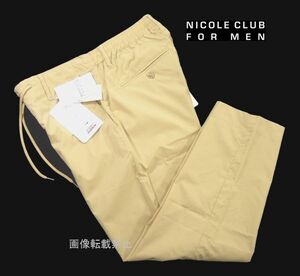 新品 春夏 ニコル　清涼感 イージーケア 薄手 タイプライター イージーパンツ　46/M　ベージュ　吸水速乾 NICOLE CLUB FOR MEN