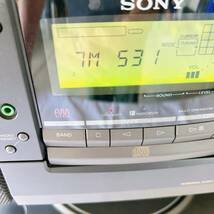 一部動作確認済 SONY ソニー ソナホーク ZS-6 専用スタンド付き SWV-Y1 ラジオ カセット CD 首振り 通電 受信 ZS 6 SWV Y1_画像7