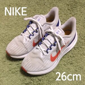 NIKE エアウィンフロー9 26cm ホワイト/レッド/ブルー