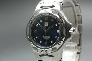 [ beautiful goods * working properly goods ]Tag heuer kirium WL5113 blue TAG Heuer drill um men's lady's 