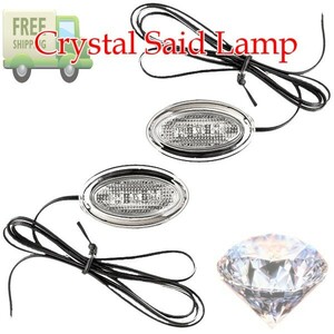  all-purpose LED crystal side marker fender marker winker park signal 12V both sides tape attaching free shipping 