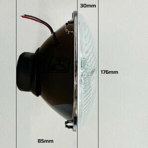 送料無料 丸型 丸灯 7インチ P700 ガラスレンズ フロント ヘッドライト 左右 MINI ローバーミニ パジェロ ミニ ジュニア JEEP 台湾製の画像4