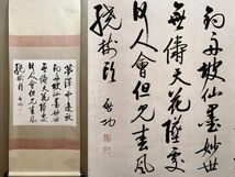 古びた蔵 中国書画 近代画家『啓功 書法立軸 肉筆紙本』真作 掛け軸 書画立軸 巻き物 古美術_画像1