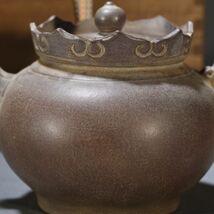 古びた蔵『清 陳鳴遠製 陶磁器 紫砂急須 僧帽紫砂茶壺』極細工 急須 茶道具 古賞物 古美術 中国古玩_画像5