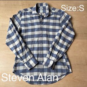 Steven Alan スティーブンアラン リバースシーム チェックシャツ S