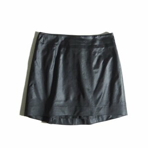 M7896f27　▼JANE SMITH ジェーンスミス▼　23AW POLYESTER SATIN MINI SKIRT サテン ミニ スカート ブラック 36 / 黒 シーズンレス