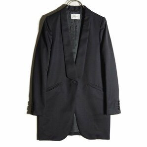 M7865H3 ▼Lisiere リジェール L'Appartement アパルトモン▼ tuxedo jacket タキシードジャケット ブラック 36/ウールジャケット 秋～春の画像1