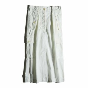 C1906f27　▼DRIES VAN NOTEN ドリスヴァンノッテン▼　20SS カーゴスカート ホワイト 34 / 白 タイト タック入り ロングスカート 春夏