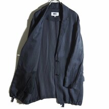 M7938f22　▼MM6 MAISON MARGIELA メゾンマルジェラ ▼　14SS レーヨンコットン ソフトジャケット ネイビー 42 / 紺 エムエムシックス 春夏_画像3