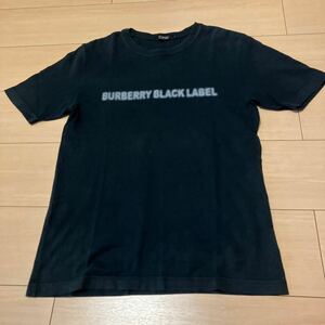 バーバリー ブラックレーベル 半袖 Tシャツ 黒 綿 サイズ2 BURBERRY BLACK LABEL (240428)