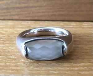 agate Agete ring ring moonstone 9 number 