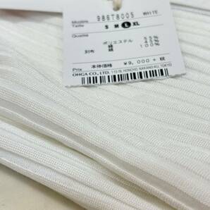新品 タグ付き 日本製 定価:9,000円 MORGAN 半袖 ポロシャツ リブニット 白 ホワイト メンズ L 綿45%の画像10