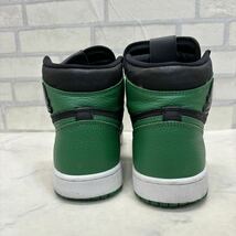 良品 NIKE/ナイキ AIR JORDAN 1 RETRO HIGH OG/エアジョーダン1 ブラック/パイングリーン555088-030/27.0.㎝ 27㎝ 緑 スニーカー_画像3