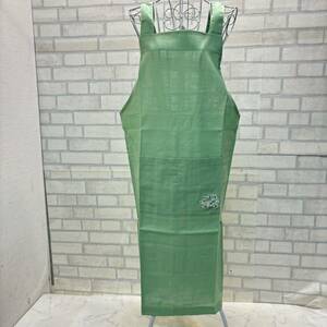  new goods unused inside . apron cotton 100% embroidery floral print green green lady's 