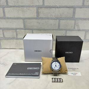 新品同様 SEIKO 800本限定 セイコー創業140周年記念限定モデル SBTM299 7B75-0AA0 メンズ ソーラー電波 ブルー 青