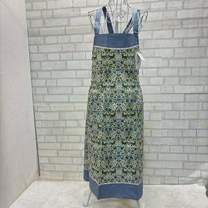  tag equipped made in Japan intermode apron floral print green green lady's cotton 100% liberty Liberty 