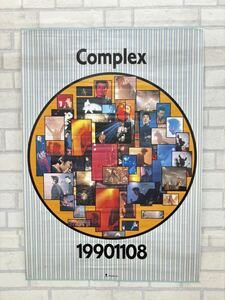COMPLEX（コンプレックス）「19901108」ライブアルバム発売告知 ポスター TOSHIBA EMI 布袋寅泰 吉川晃司 BOWY