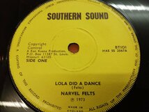 *希少 アナログ* Narvel Felts ナーヴェル・フェルツ / lola did a dance・tongue tied jill UK盤 EP 再生確認済 ロカビリー rockabilly_画像3