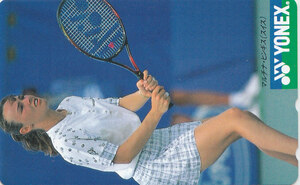  multi na*hingisYONEX| woman tennis [ telephone card ] S.4.22+ * postage the cheapest 60 jpy ~