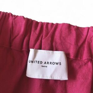 ユナイテッドアローズ UNITED ARROWS TOKYO 上質リネン100%大人可愛いきれい色マキシ丈ロング丈スカート♪の画像4