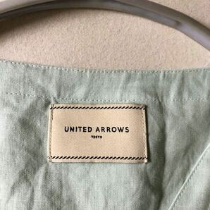 ユナイテッドアローズ UNITED ARROWS TOKYO リネン100%大人可愛いゆったりオーバーサイズワークシャツワンピース♪の画像7