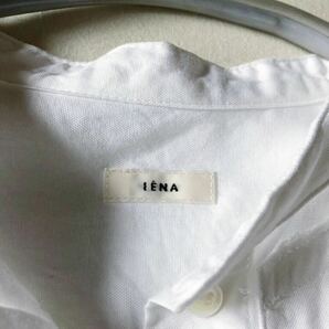 イエナ IENA 上質コットン100%大人可愛いゆったりフロントヨーク比翼ボタンバンドカラーシャツワンピース♪の画像4